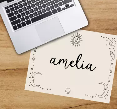 Podložka pod myš s menom nebeská personalizácia - Tenstickers