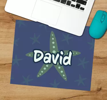 Podložka pod myš s menom personalizácia hviezdicu - Tenstickers