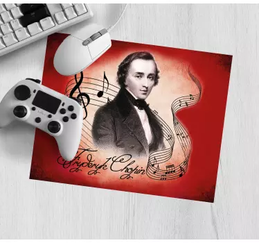 Podložka pod myš s menom portrét slávneho skladateľa - Tenstickers