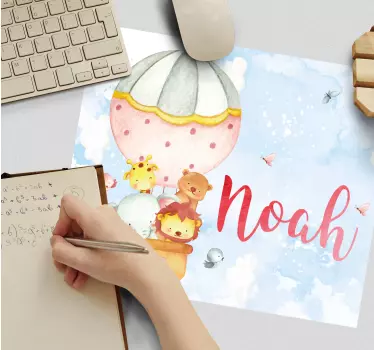 Podložka pod myš s menom roztomilá balónová dobrodružstvo - Tenstickers