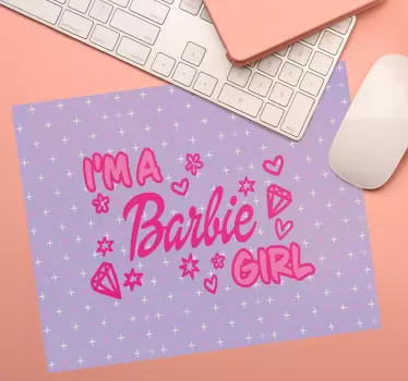 Podložka pod myš s menom roztomilá ružová fráza - Tenstickers