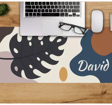 Podložka pod myš s menom s motívom listov - Tenstickers