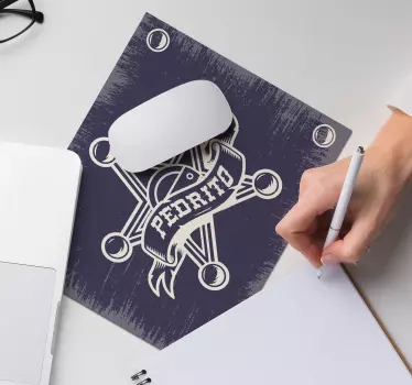 Podložka pod myš s menom Šerifská hviezda - Tenstickers
