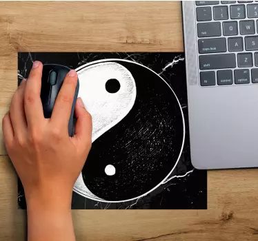 Podložka pod myš s menom symbol yin yang - Tenstickers