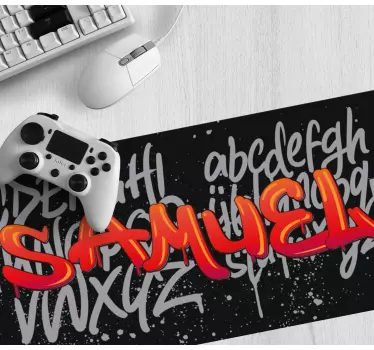Podložka pod myš s menom unikátna typografia - Tenstickers
