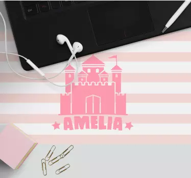 Podložka pod myš s menom v zámockom dizajne - Tenstickers