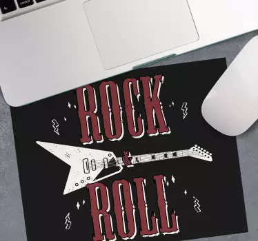 Podložka pod myš s textom citát o elektrickej gitare - Tenstickers