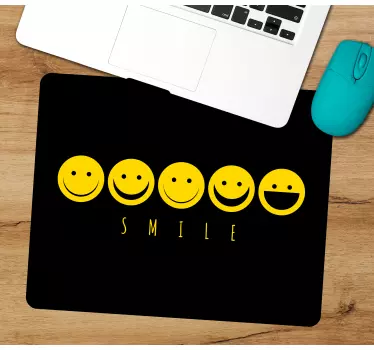 Podložka pod myš s textom kolekcia úsmevných emoji - Tenstickers