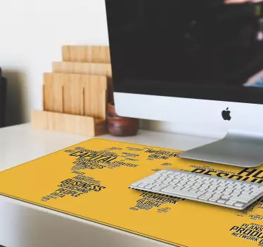 Podložka pod myš s textom mapu obchodných poznatkov - Tenstickers