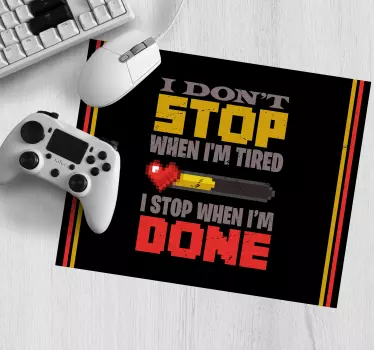 Podložka pod myš s textom motivujúci citát na sústredenie - Tenstickers