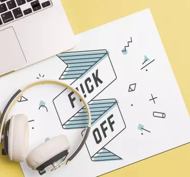 Podložka pod myš s textom odvážne vyjadrenie - Tenstickers