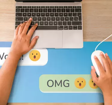 Podložka pod myš s textom prekvapené výrazy správ - Tenstickers