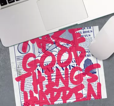 Podložka pod myš s textom stane sa niečo dobré - Tenstickers