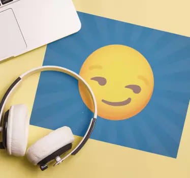 Podložka pod myš s textom usmievajúci sa emoji - Tenstickers
