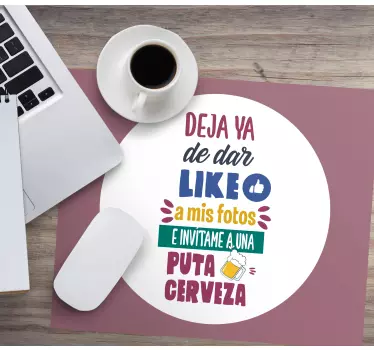 Podložka pod myš s textom zábavné spoločenské pozvanie - Tenstickers