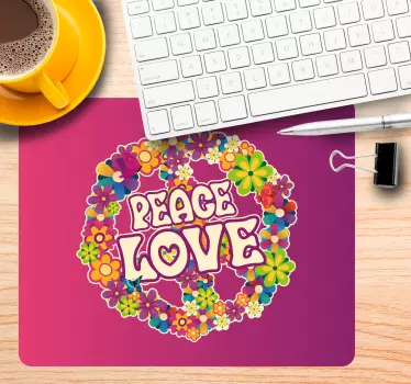 Podložka pod myš s textom Žiarivá botanická harmónia - Tenstickers