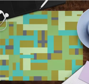 Podložka pod myš so vzorom abstraktné farebné bloky - Tenstickers