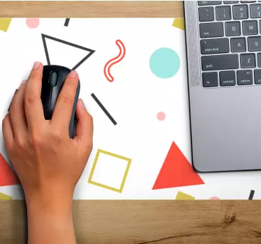 Podložka pod myš so vzorom abstraktné farebné tvary - Tenstickers