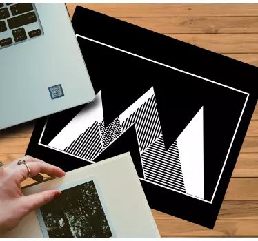 Podložka pod myš so vzorom abstraktné geometrické vrcholy - Tenstickers