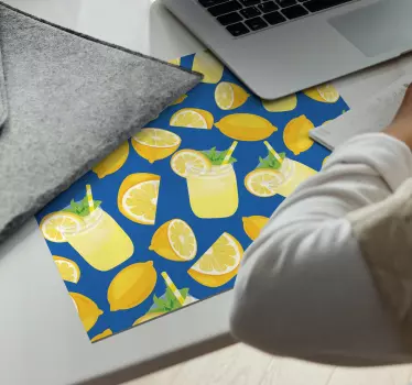 Podložka pod myš so vzorom citrónová hra vzorov - Tenstickers