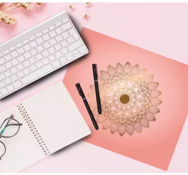 Podložka pod myš so vzorom elegantná kvetinová mandala - Tenstickers