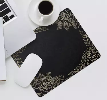Podložka pod myš so vzorom elegantná kvetinová súčasť - Tenstickers