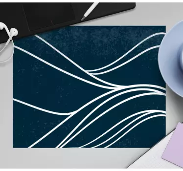 Podložka pod myš so vzorom elegantné biele vlny - Tenstickers