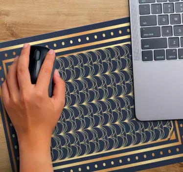 Podložka pod myš so vzorom elegantné geometrické vlny - Tenstickers