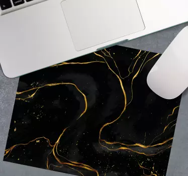 Podložka pod myš so vzorom elegantný čierny vír - Tenstickers