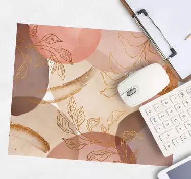 Podložka pod myš so vzorom elegantný listový prvok - Tenstickers