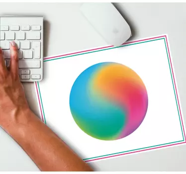 Podložka pod myš so vzorom farebná gradientová guľa - Tenstickers