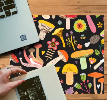 Podložka pod myš so vzorom farebná zbierka húb - Tenstickers