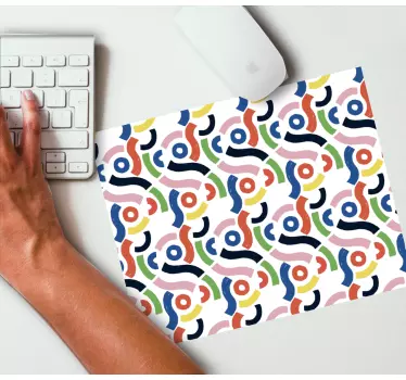 Podložka pod myš so vzorom farebné abstraktné víry - Tenstickers