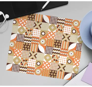 Podložka pod myš so vzorom farebné geometrické štvorce - Tenstickers