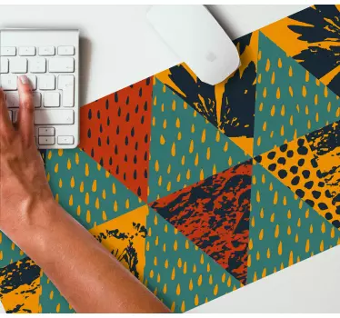 Podložka pod myš so vzorom farebné geometrické usporiadania - Tenstickers