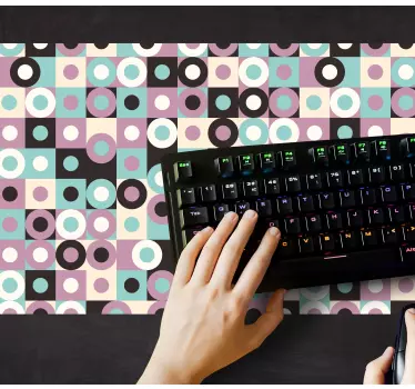 Podložka pod myš so vzorom farebné geometrické vzory - Tenstickers
