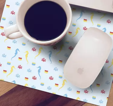 Podložka pod myš so vzorom farebný koník - Tenstickers