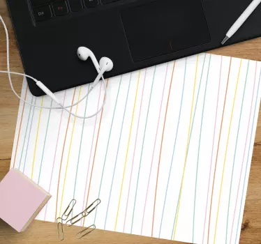 Podložka pod myš so vzorom farebný pruhovaný povrch - Tenstickers