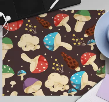 Podložka pod myš so vzorom farebných húb - Tenstickers
