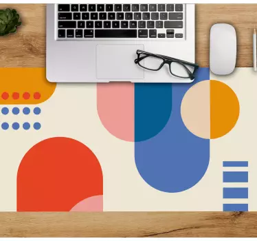 Podložka pod myš so vzorom geometrická farebná zmes - Tenstickers