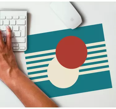 Podložka pod myš so vzorom geometrická kruhová kompozícia - Tenstickers