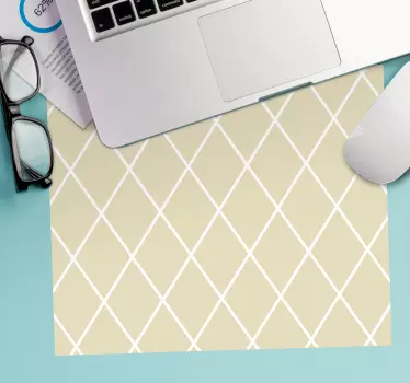 Podložka pod myš so vzorom geometrické biele línie - Tenstickers