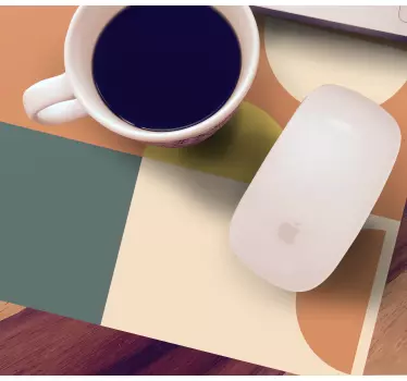Podložka pod myš so vzorom geometrické farebné sekcie - Tenstickers