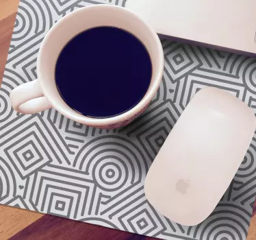 Podložka pod myš so vzorom geometrické kruhové motívy - Tenstickers