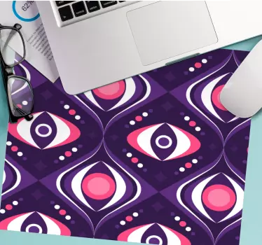 Podložka pod myš so vzorom geometrický motív oka - Tenstickers
