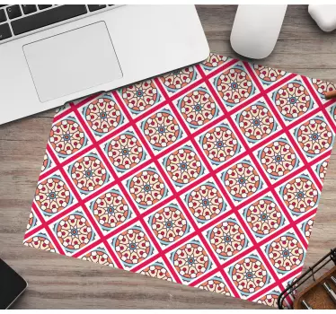 Podložka pod myš so vzorom geometrický viacfarebný motív - Tenstickers