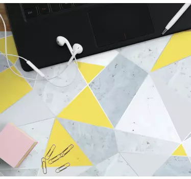 Podložka pod myš so vzorom geometrický žltý akcent - Tenstickers