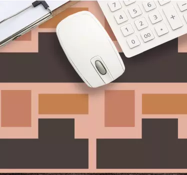 Podložka pod myš so vzorom geometrických farebných štvorcov - Tenstickers