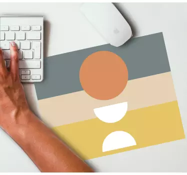 Podložka pod myš so vzorom geometrických kruhových prvkov - Tenstickers