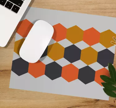 Podložka pod myš so vzorom hexagonálne farebné usporiadanie - Tenstickers